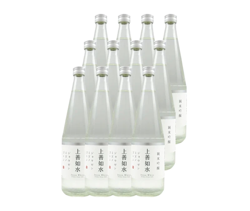 Shirataki Jozen Mizunogotoshi Junmai Ginjo - Sake 720ml 14.4% - White (Pack of 12) | Premium Japanese Junmai Ginjo Sake | Smooth, Elegant & Fragrant
