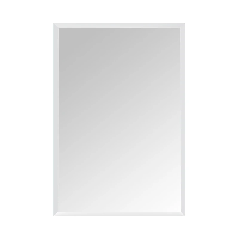 Relaxdays Frameless Rectangular Mirror, 50 x 70 cm, Beveled Edges, Wall Mounted for Bathroom & Hallway