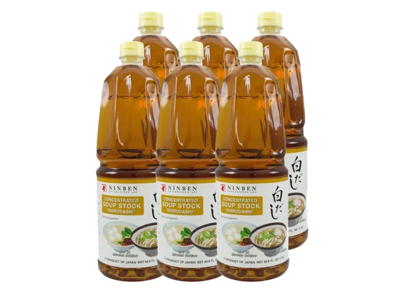 Ninben Shiro Dashi - Concentrated Soup Stock 1.8L (Pack of 6) | Authentic Japanese White Dashi | Rich Umami Flavor for Soups, Noodles & Cooking
