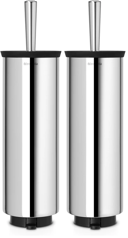 Brabantia 427169 Toilet Brush and Holder - Brilliant Steel (Pack of 2)
