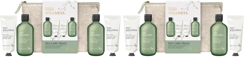 Baylis & Harding Wellness Self Care Treats Wash Bag Gift Set (Pack of 2) - Vegan Friendly