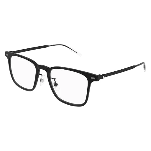 MONTBLANC Eyeglasses Black-black-transparent/Lens Height: 42,10 Lens Diagonal: 57,00 Shape Description: Rectangular/Squared