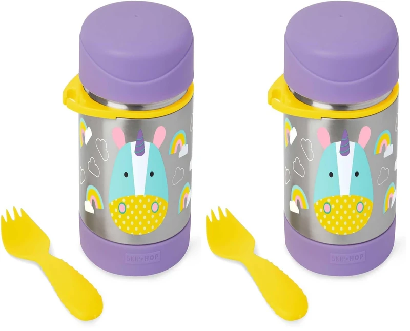Skip Hop Zoo Insulated Food Jar, Eureka Unicorn (Pack of 2) - Image 1