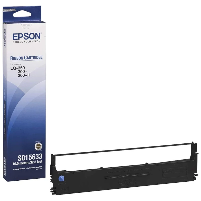 Epson C13S015633 Ink Ribbon Cartridge for LQ-350/300 / + / + II 2.5 Million Characters Nylon Black (Pack of 6)