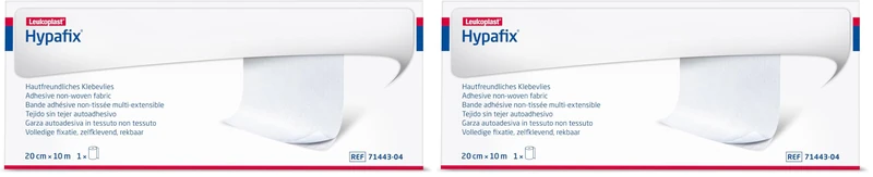 BSN D4212 Hypafix Adhesive Dressing, 20cm x 10m, Multi (Pack of 2)