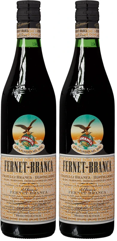 Fernet-Branca, Italian Herbal Liqueur, 70cl, 39% ABV, Digestif Liqueur with Deep, Woody Notes, Bitter Finish, 27 Herbs and Spices, Secret Recipe, Ideal as Amaro Digestivo or in Cocktails, Gift Idea
