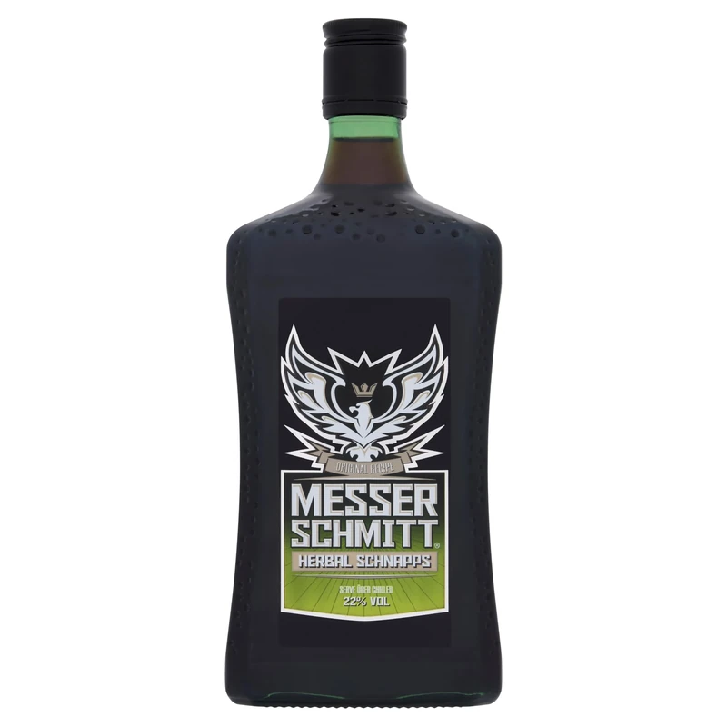 Messer Schmitt Herbal Schnapps, Original Dry Schnapps, Made for Shot Glasses & Cocktail Making, Artisan Liquor 22% Alcohol Drink, Classic Shooter & Cocktail Ingredient, Spirit for Home Bar, 70cl