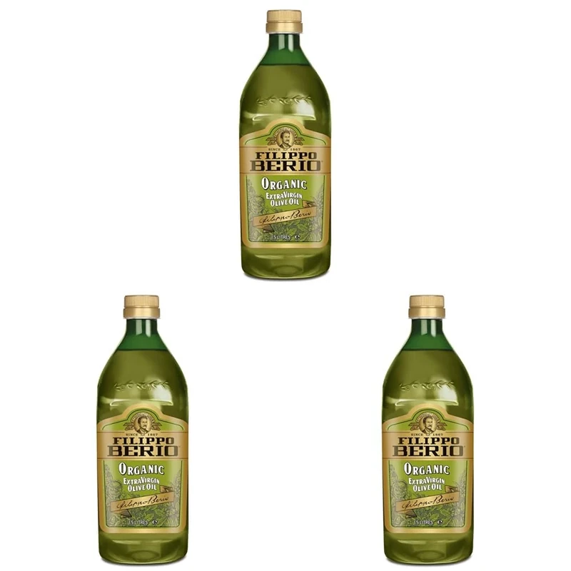 Filippo Berio Organic Extra Virgin Olive Oil 1.5L (Pack of 3)