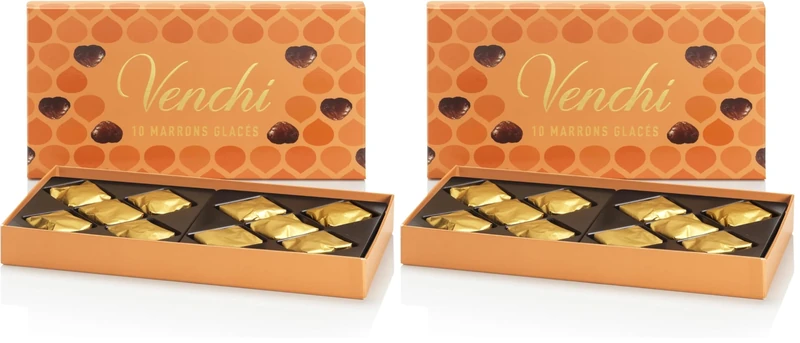 Venchi - Gift box with Marrons Glacès, 200 g - Gift Idea (Pack of 2)