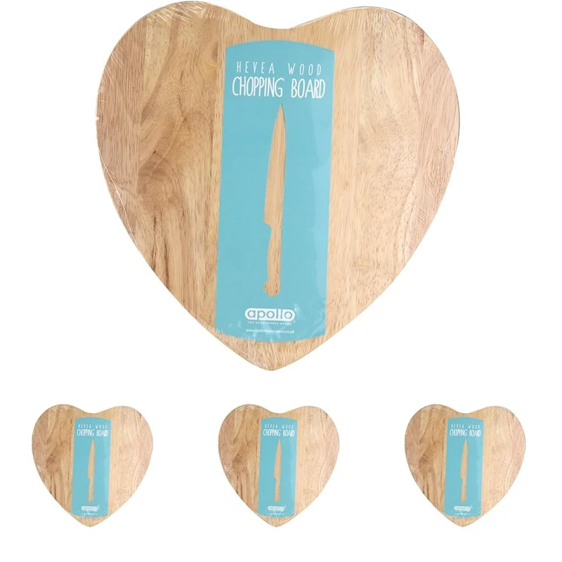 Apollo Rb Board Heart, Brown, 28 cm (Pack of 4)