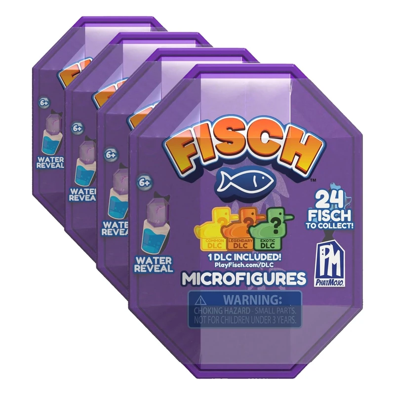 PhatMojo Fisch — Microfigure 4-Pack — Series 1, Purple