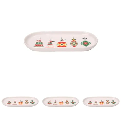 Dexam Baubles Oval Plate - Multi (Pack of 4) - Image 1