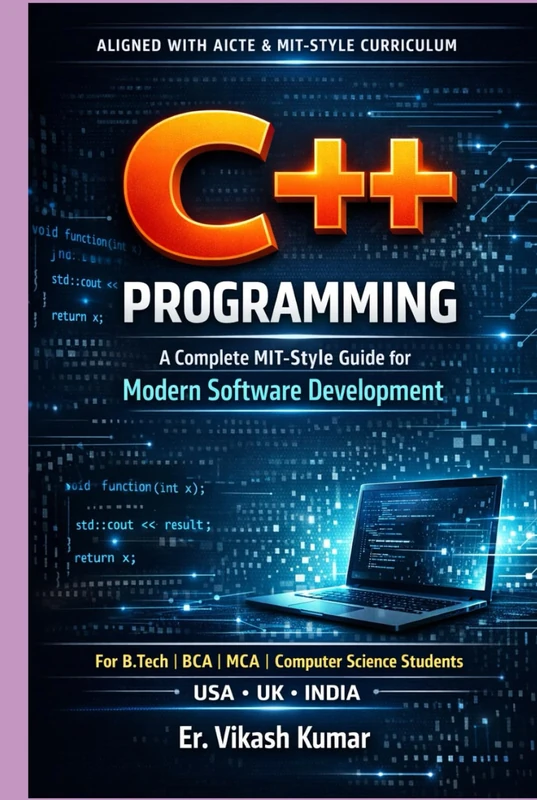 C++ Programming: A Complete MIT-Style Guide for Modern Software Development (A Rapid Revision Guide for Engineering & Computer Science Students)