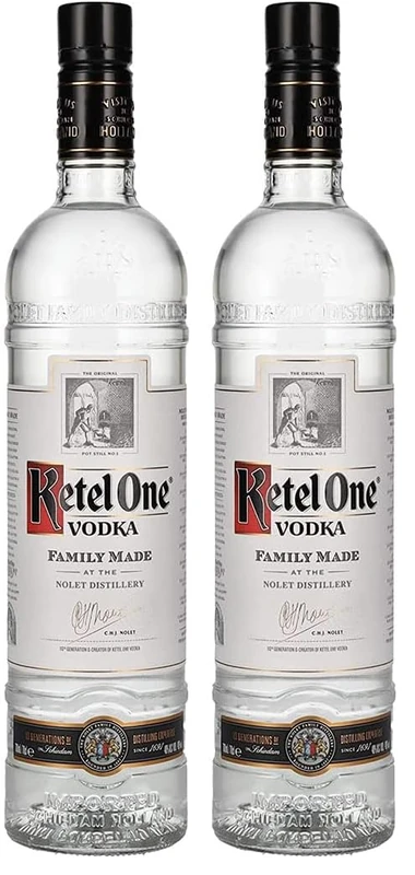 Ketel One| 40% vol | 70cl | Citrus | Crisp & Sophisticated | Crafted in a Copper Pot Still | Long Finish | Premium 70cl (Pack of 2)