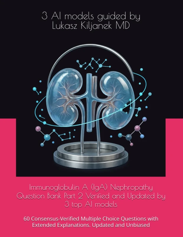 Immunoglobulin A (IgA) Nephropathy Question Bank Part 2 Verified and Updated by 3 top AI models: 60 Consensus-Verified Multiple Choice Questions with ... (Nephrology Board Review Cases and Questions)