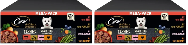CESAR Natural Goodness Mixed Selection in Loaf 24x100g (Pack of 2)