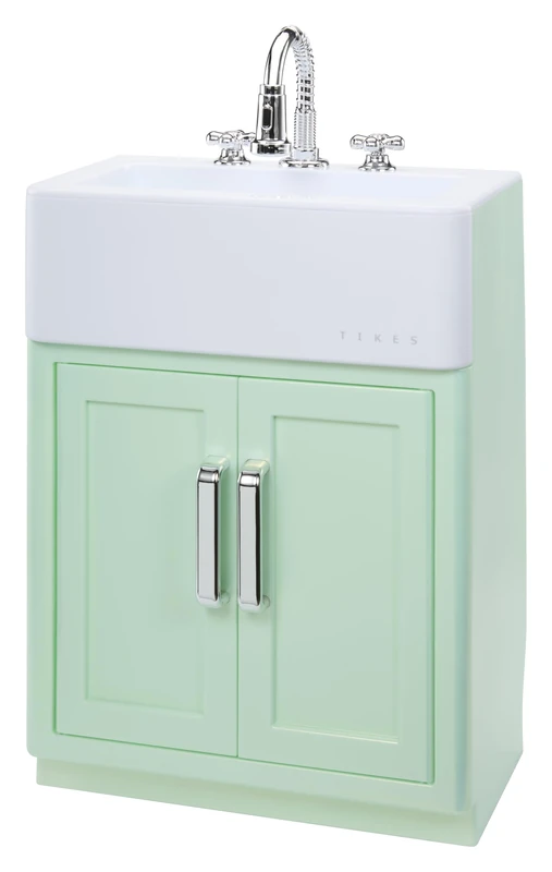 Little Tikes Sweet Spaces Modular Kitchen Sink - Sea Foam Toy Sink with Working Faucet and Storage Cabinet, Water Activities for Children Ages 3+ Years