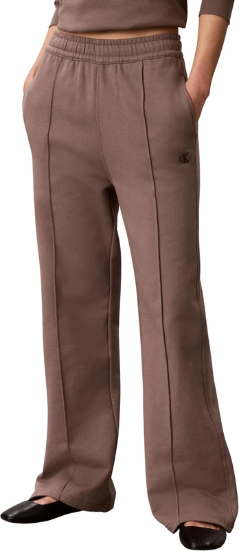 Calvin Klein Women Ls Monogram Terry Trackpant LV047H220G Sweatpants, Grey (Iron), XL