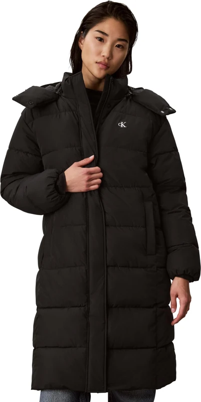 Calvin Klein Women Matte Mw Long Puffer LV047H505G Coats, BLACK (Black), M