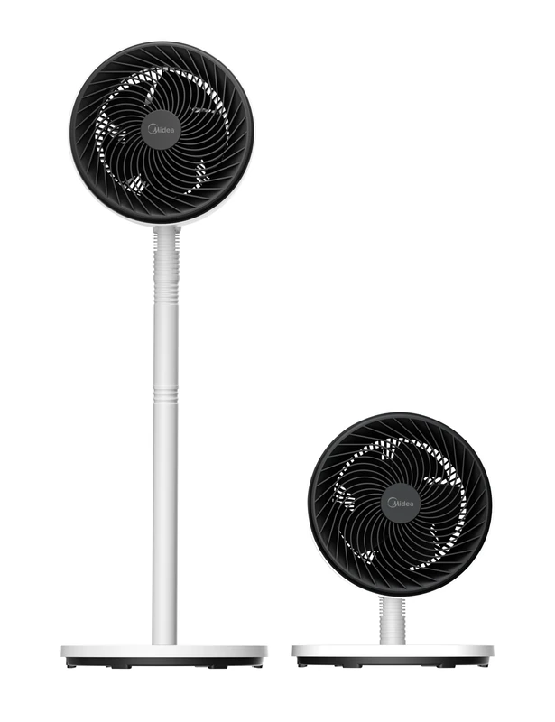 Midea 4 in 1 Pedestal Fan, Adjustable Height 30-110 cm, Oscillating, Ultra-Quiet, 90° Tilt, 3 Speed, White, Suitable for All Environments - Image 1