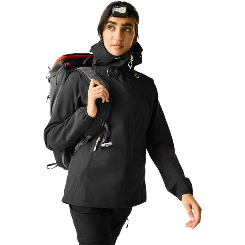 Dare2b Women's Breathe Easy Extreme Hiking Jacket, Waterproof Breathable Windproof Walking Coat