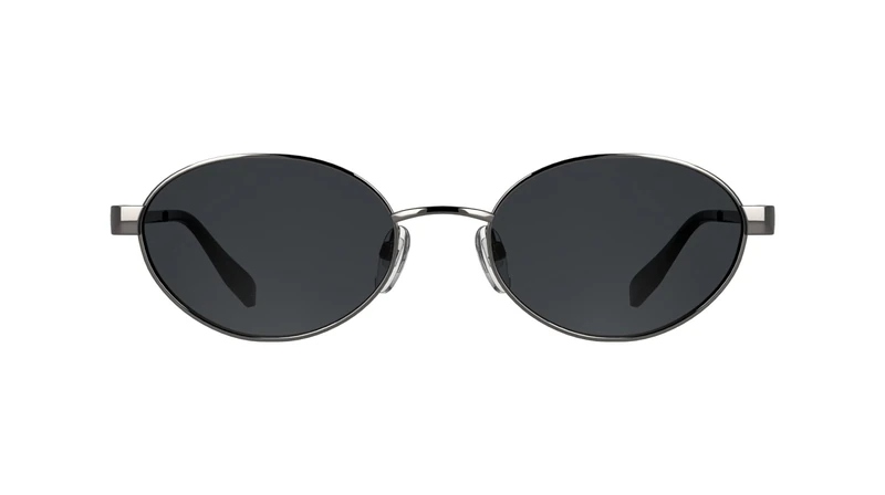 KARL LAGERFELD Women's Sunglasses KL366S - Dark Silver with Solid Smoke Lens
