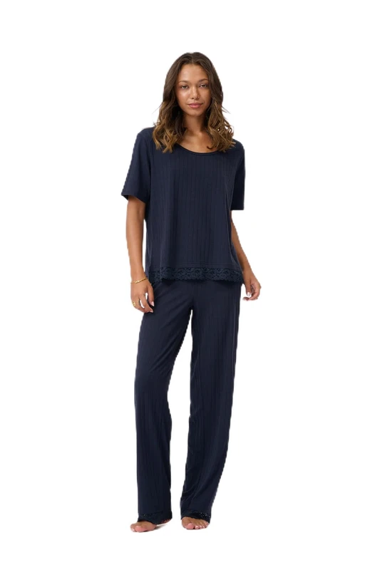 Ted Baker women's Betty Wide Leg Drop Needle Rib Jersey Pijama