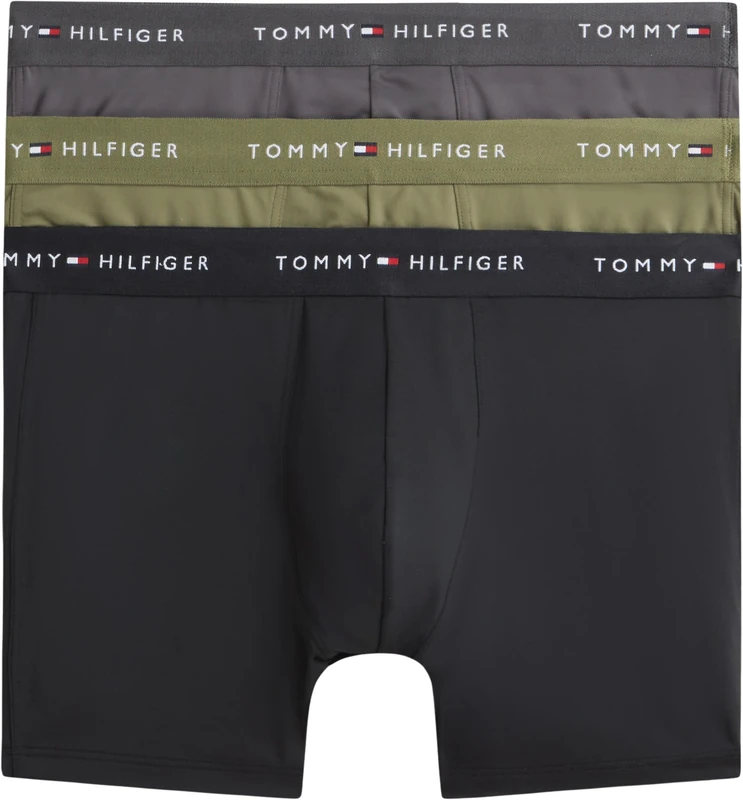 Tommy Hilfiger Men 3P Boxer Brief Dtm Um0Um03878 Boxer Brief, GOLD (Black/Utility Olive/Dark Ash), L