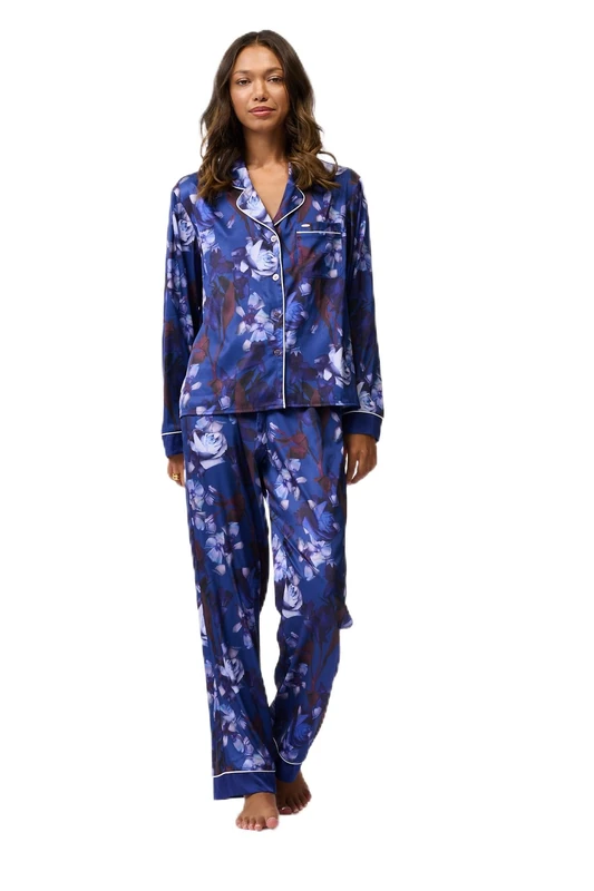 Ted Baker women's Isla full sleeve satin floral traditional pijama