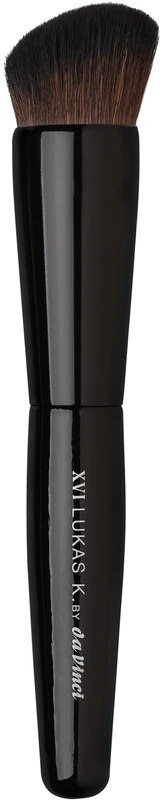 Lukas K. by da Vinci Airbrush Foundation Brush No. XVI, Vegan Wavy Synthetic Fibres, Black Metal Ferrule, Wooden Handle, Perfect Finish, Foundation & Cream, Handmade in Germany, Size 0