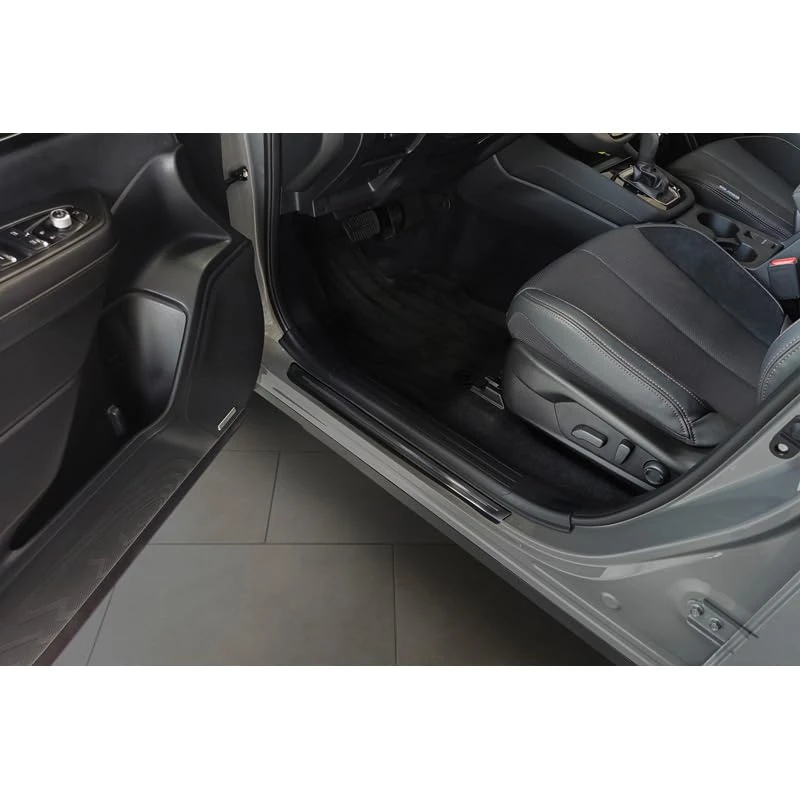 Avisa Black Inox door sill protectors compatible with Subaru Forester (SL) 2024- - 4-pieces