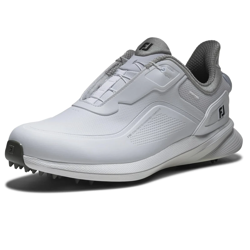 FootJoy Men's Pro SL BOA Golf Shoe, White/White/Grey, 9 UK Medium - Image 1