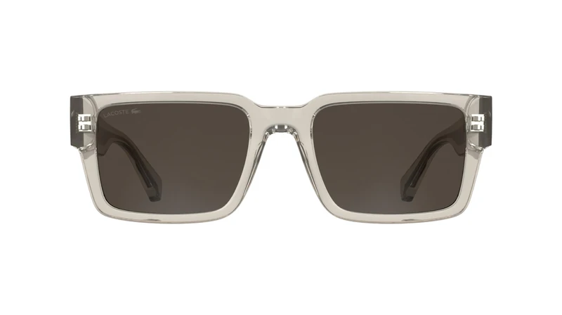 Lacoste Men's Sunglasses L6089S - Transparent Greige with Solid Brown Lens