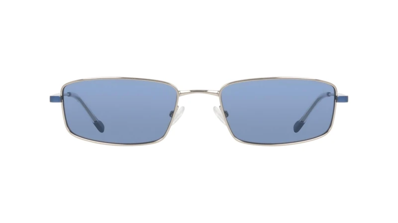 DKNY Women's Sunglasses DK119S - Silver with Solid Blue Lens