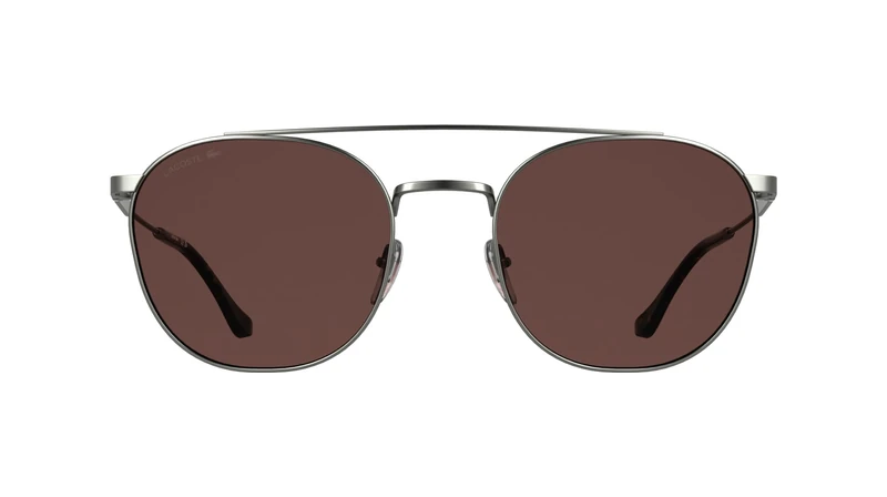 Lacoste Men's Sunglasses L281S - Matte Dark Gunmetal with Solid Burgundy Lens