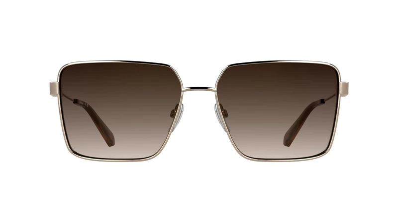 Calvin Klein Jeans Women's Sunglasses CKJ26201S - Rose Gold with Gradient Burgundy Mirror Gold Lens