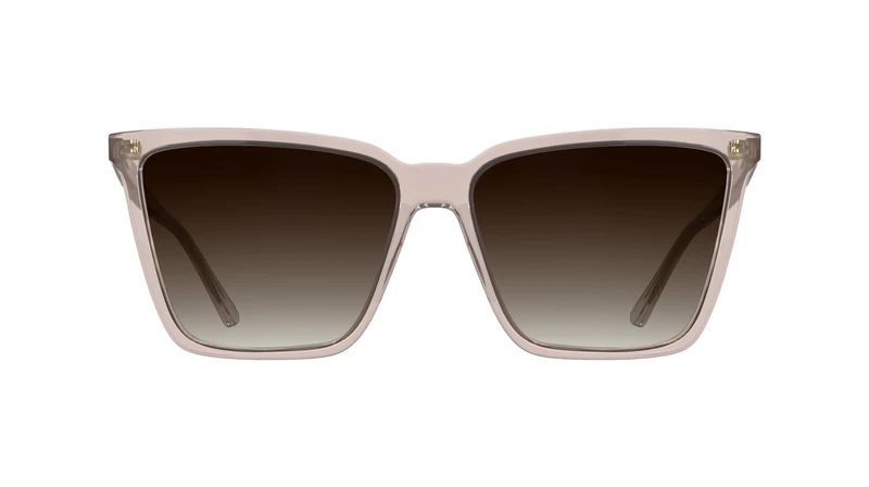 Calvin Klein Women's Sunglasses CK26506S - Transparent Nude with Gradient Brown Lens