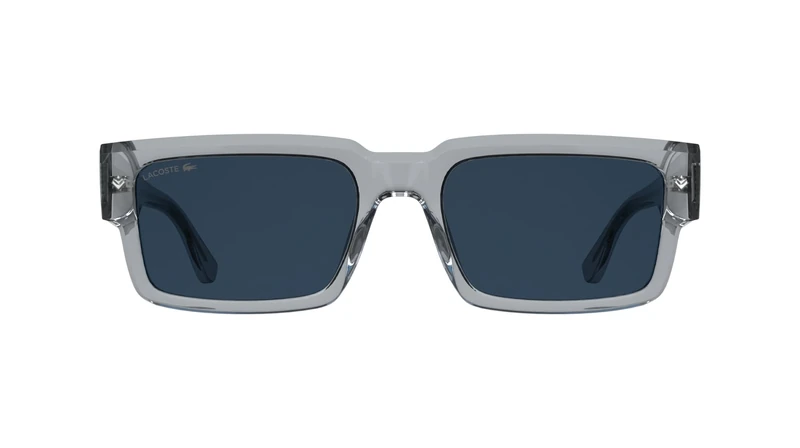 Lacoste Unisex Adult Sunglasses L6082S - Transparent Light Grey with Solid Blue Lens