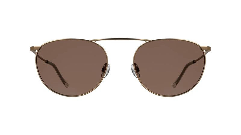 Calvin Klein Unisex Adult Sunglasses CK26106ST - Matte Amber Gold with Solid Brown Lens