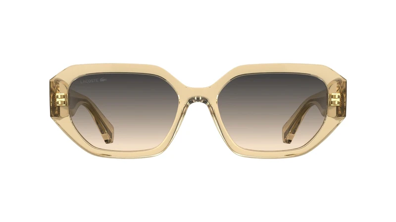 Lacoste Women's Sunglasses L6091S - Transparent Light Peach with Gradient Purple Peach Lens