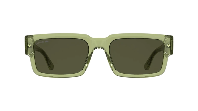 Lacoste Unisex Adult Sunglasses L6082S - Transparent Light Green with Solid Khaki Lens