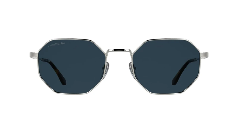 Lacoste Unisex Adult Sunglasses L280S - Silver with Solid Blue Lens