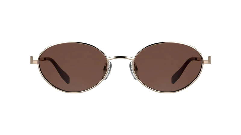 KARL LAGERFELD Women's Sunglasses KL366S - Rose Gold with Solid Burgundy Lens