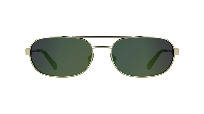 Calvin Klein Jeans Men's Sunglasses CKJ26202S - Gold/Matte Green with Mirror Solid Green Lens