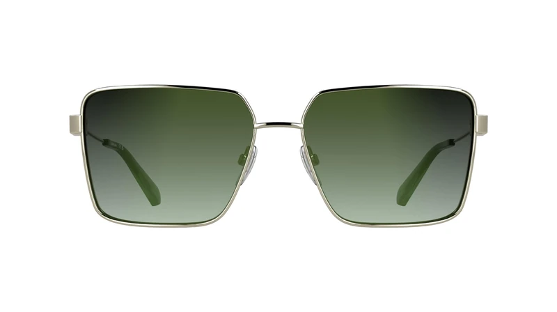Calvin Klein Jeans Women's Sunglasses CKJ26201S - Light Gold with Mirror Gradient Green Lens