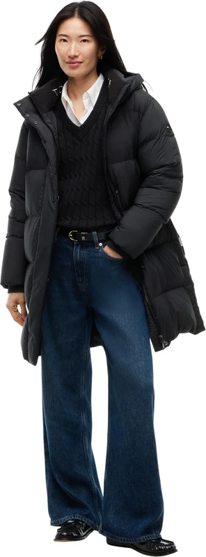 Tommy Hilfiger Women's, Down Modern Coat WW0WW51547, Puffer Coat, Black, XL