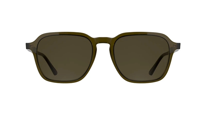 Calvin Klein Men's Sunglasses CK26507S - Transparent Khaki with Solid Brown Lens