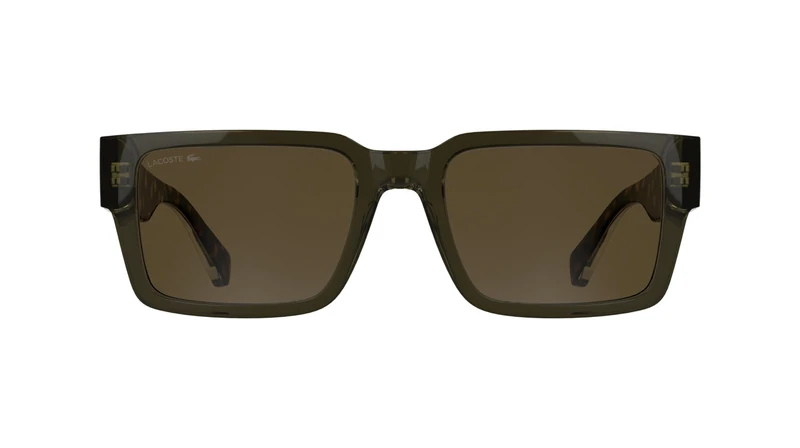 Lacoste Men's Sunglasses L6089S - Transparent Khaki with Solid Brown Lens