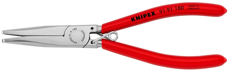 KNIPEX Upholstery Pliers Mirror Polished with Plastic Coating 180 mm, 91 91 180 - Image 1