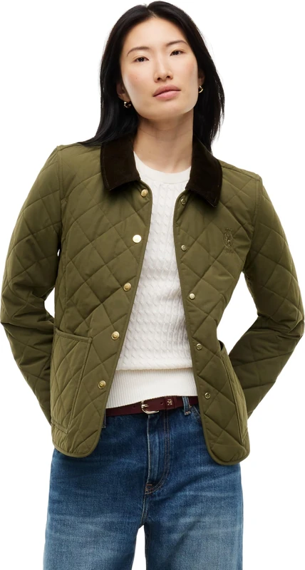 Tommy Hilfiger Women's, Quilted Slim Jacket WW0WW51513, Other Jackets, Silt, XS